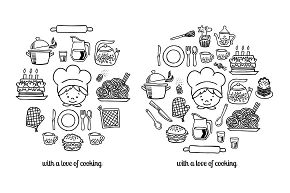 Kitchen sketch design in Illustrations - product preview 2