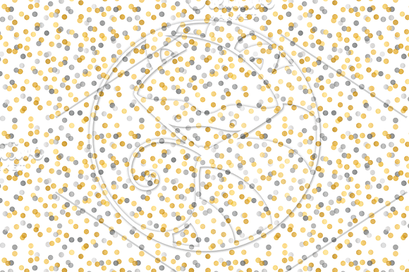Seamless Gold & Silver Confetti in Patterns - product preview 2