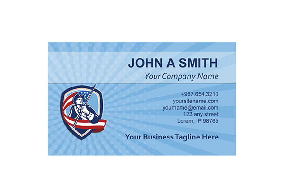 Business Card Template American Patr