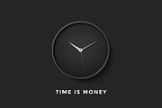 Clock with message Time is Money
