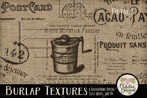 Burlap Texture Background Papers in Textures - product preview 3