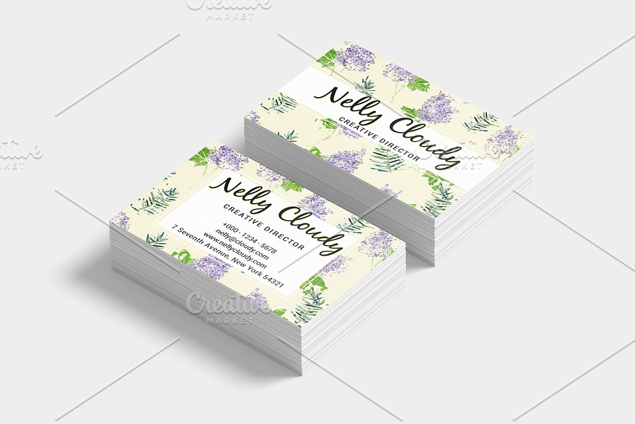 Watercolor Creative Business Card