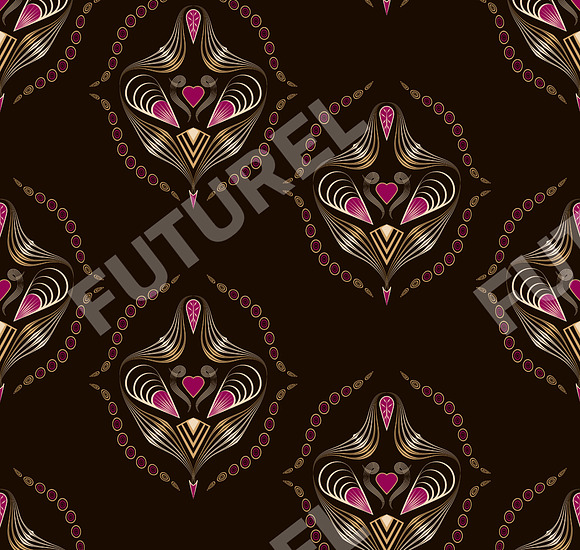 Seamless art deco modern pattern in Patterns - product preview 1