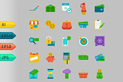 Vector banking Icons set.