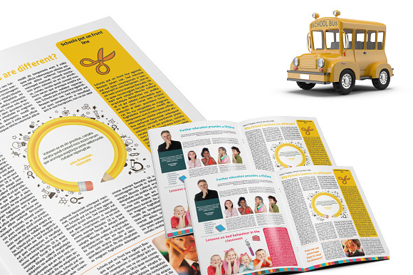 School Newsletter in Brochure Templates - product preview 2