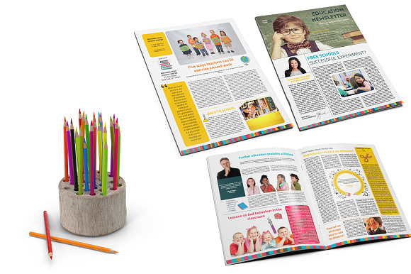 School Newsletter in Brochure Templates - product preview 3