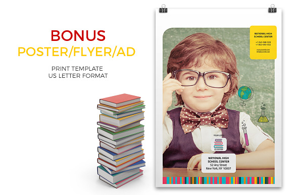 School Newsletter in Brochure Templates - product preview 4