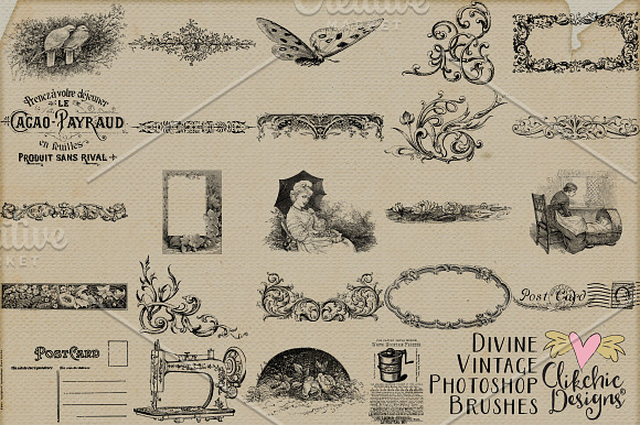 Divine Vintage Photoshop Brushes in Photoshop Brushes - product preview 1