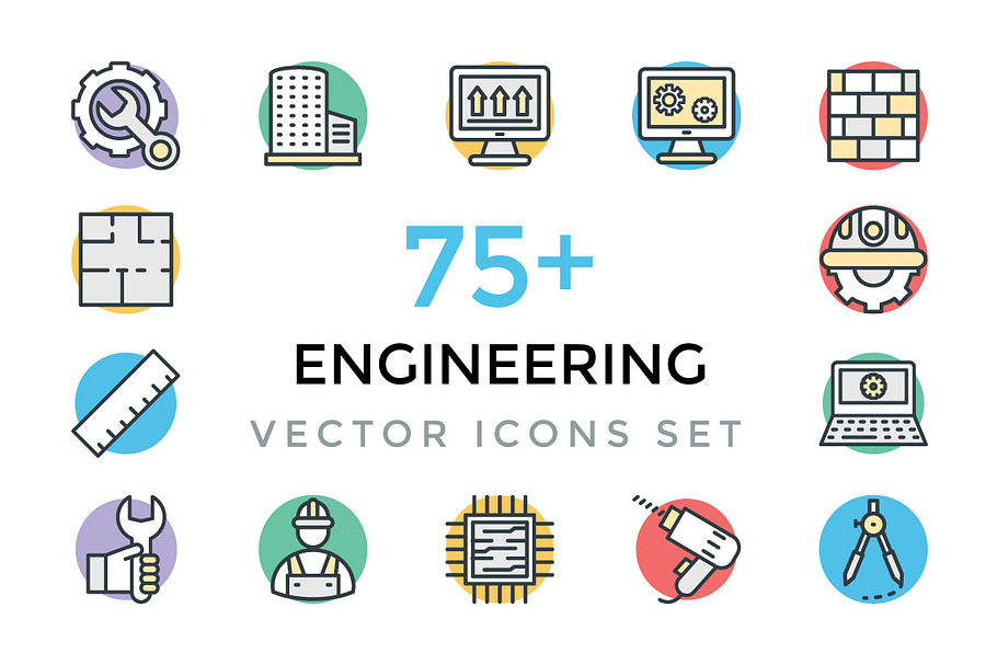 75+ Engineering Vector Icons 