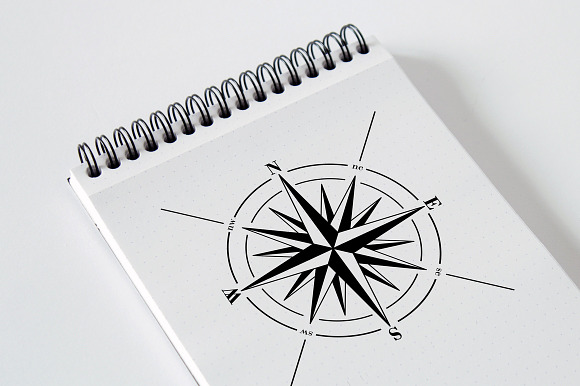 Vector Compass Rose (Wind Rose) in Objects - product preview 2