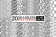 20 Abstract Line Seamless Patterns
