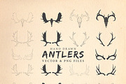 Antlers : Hand Drawn Antlers Pack