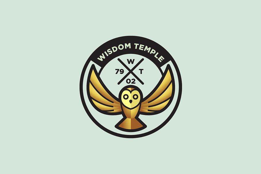 Wisdom Temple - Owl Logo in Logo Templates - product preview 8
