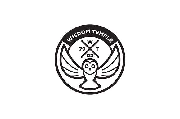 Wisdom Temple - Owl Logo in Logo Templates - product preview 1