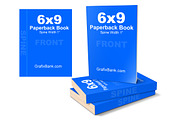 6 x 9 Paperback Stack PSD Mockup