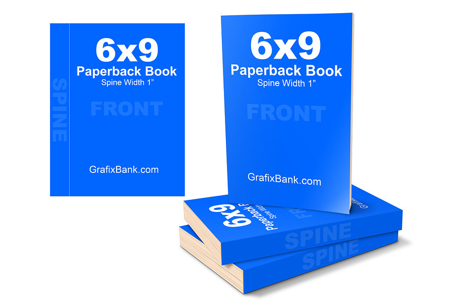 6 x 9 Paperback Stack PSD Mockup in Print Mockups - product preview 8