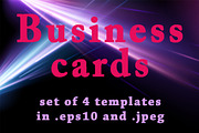 Business cards abstract templates