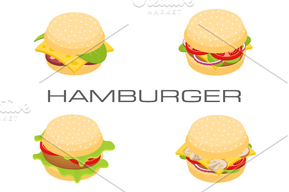 Constructor sandwich and hamburger in Illustrations - product preview 1