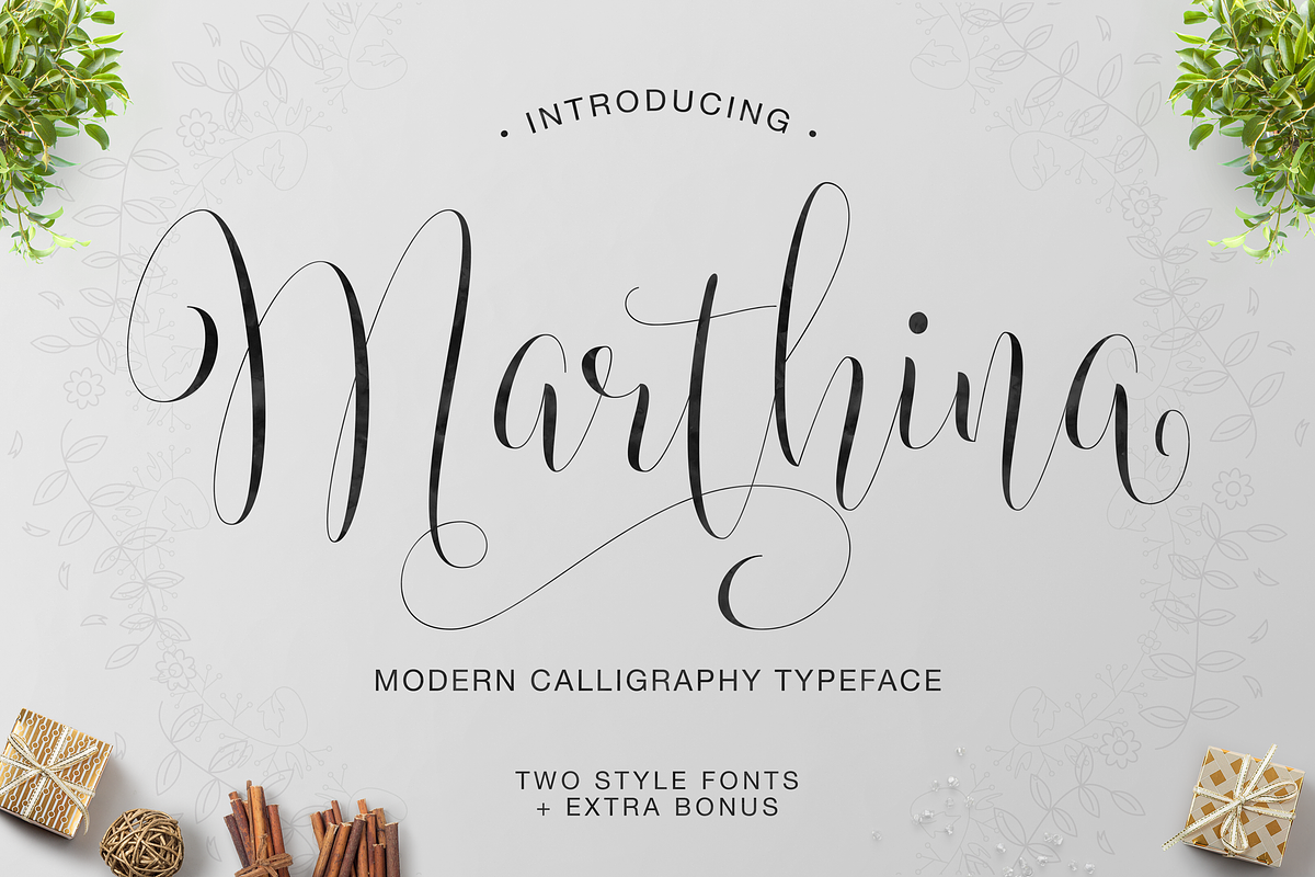 Marthina Script - Two Style in Script Fonts - product preview 8