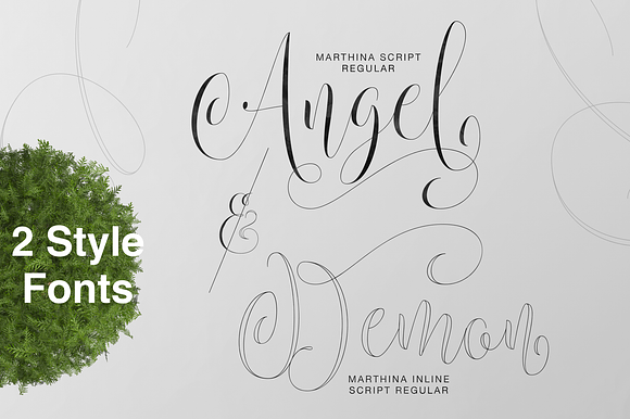 Marthina Script - Two Style in Script Fonts - product preview 1