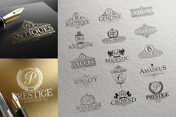 102 Retro Badges, Labels and Crests in Logo Templates - product preview 4