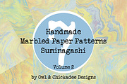 7 Handmade Marbled Paper Suminagashi