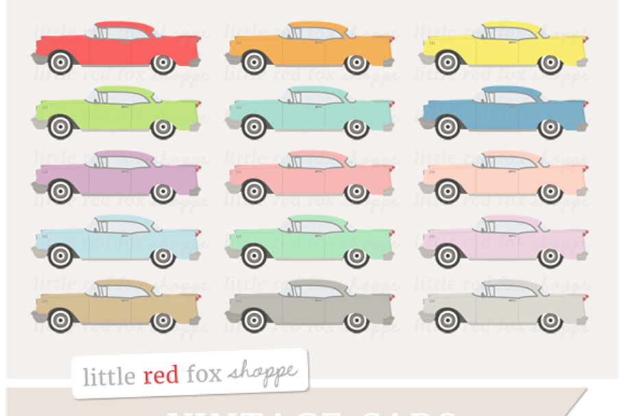 Vintage Car Clipart in Illustrations - product preview 8