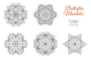 Coloring Pages "Butterflies Mandala"