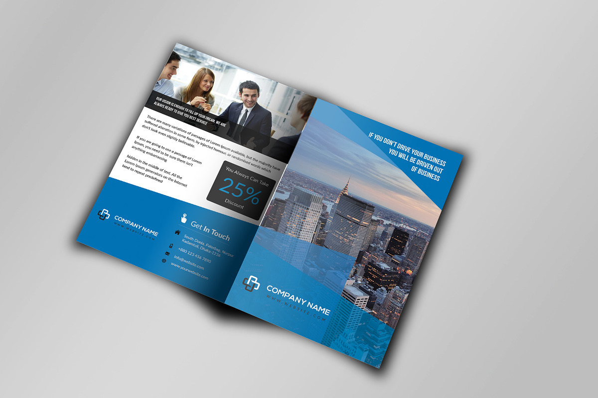Bi-Fold Business Brochure Template in Brochure Templates - product preview 8
