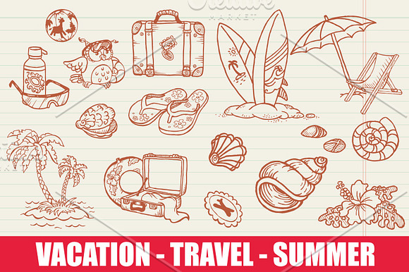 219 Vacations Summer Elements in Illustrations - product preview 3