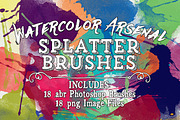 Watercolor Arsenal Splatter Brushes