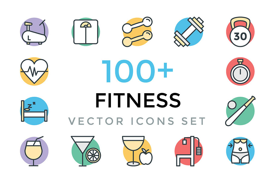 100+ Fitness Vector Icons 