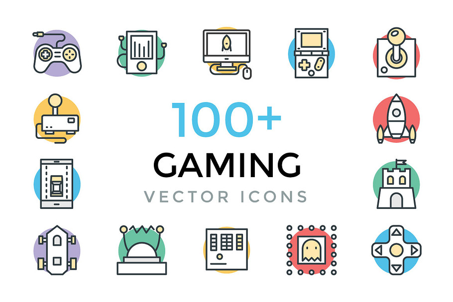 100+ Gaming Vector Icons 