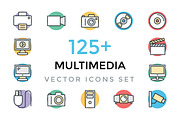 125+ Multimedia Vector Icons 