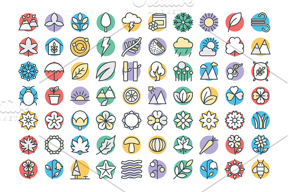 125+ Nature Vector Icons  in Graphics - product preview 1