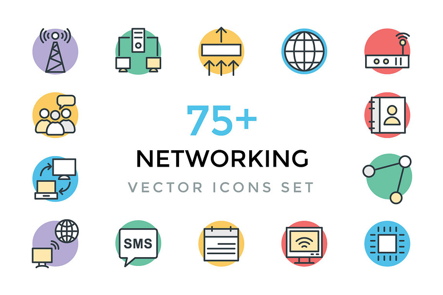 75+ Networking Vector Icons 
