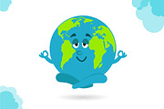 Earth Day. Flat Earth illustration.