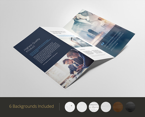 Tri-fold Brochure Mock-Up in Print Mockups - product preview 1