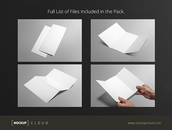 Tri-fold Brochure Mock-Up in Print Mockups - product preview 4