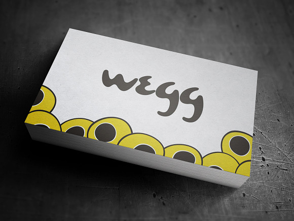 Yellow Wegg Business Card in Business Card Templates - product preview 3