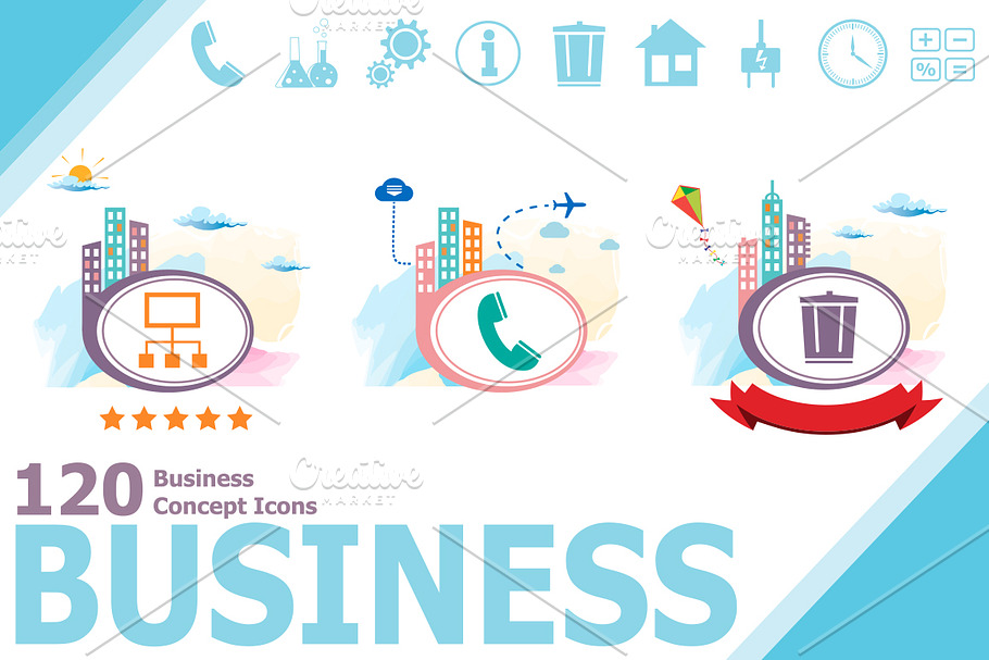 120 Business Vector Icons
