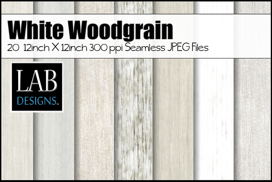 20 White Seamless Woodgrain Textures in Textures - product preview 8