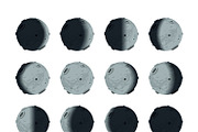 The whole cycle of moon phases