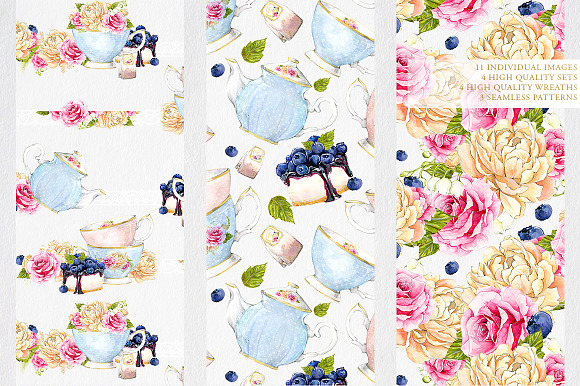 Tea Party Clip Art in Illustrations - product preview 2