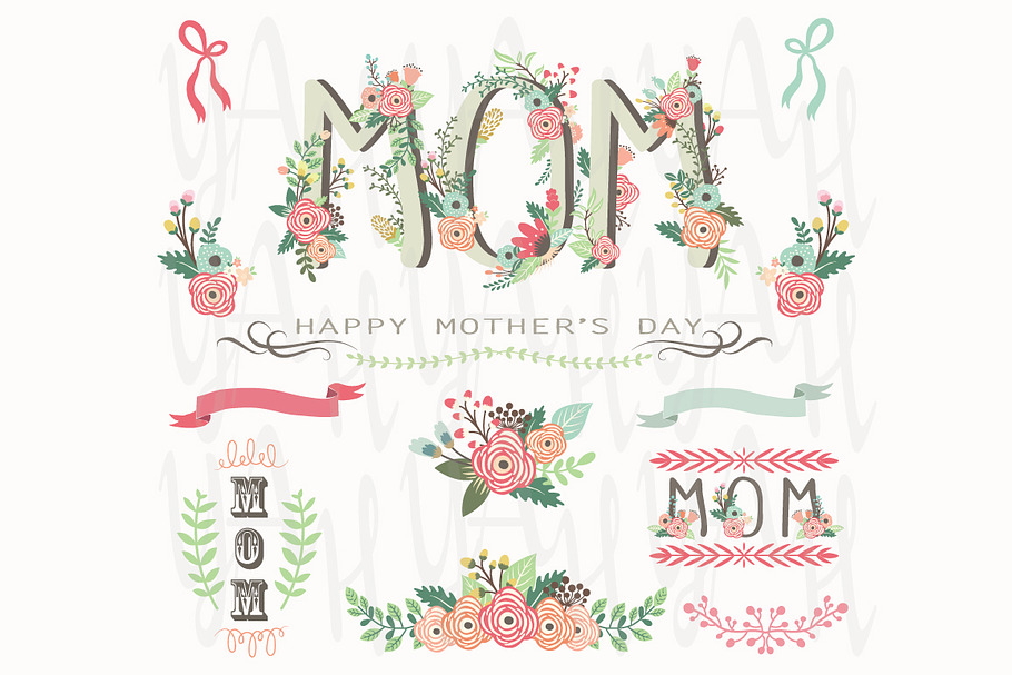 Happy Mother's Day Elements