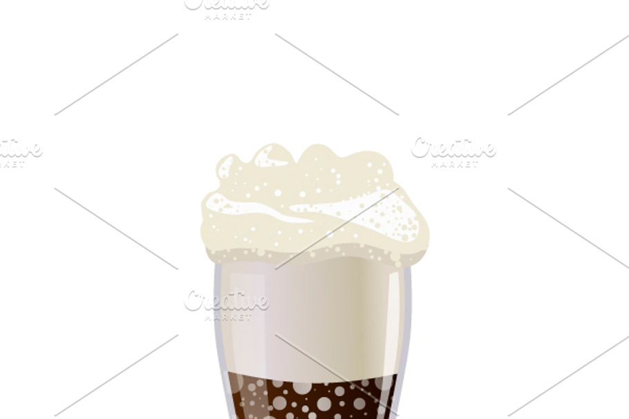 Full glass of cola with foam in Objects - product preview 8