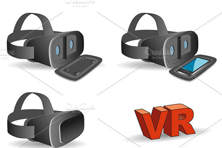 VR headset in black