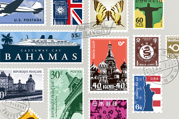 Vector post stamps CS5