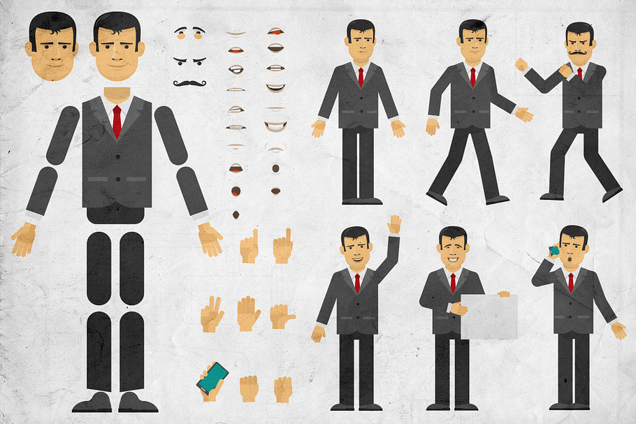 Businessman creation set in Objects - product preview 8