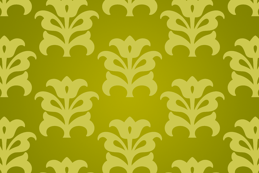 Green Yellow Chinese Flower Paper